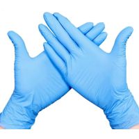 Powder-Free Nitrile Gloves Disposable | Chemical-Resistant Blue Industrial Safety Gloves Latex-Free Medical Food Handling | Box of 100 M/L/XL UAE Best Bulk Price
